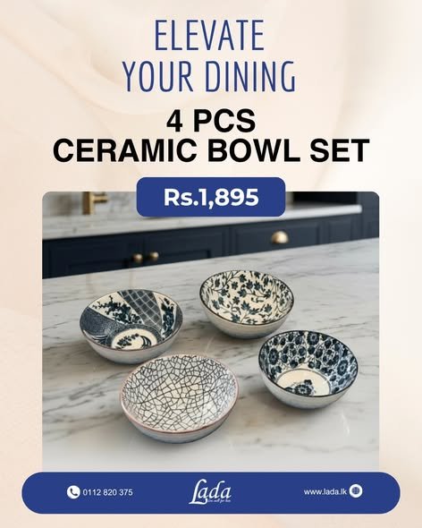 4-Piece Ceramic Bowl Set