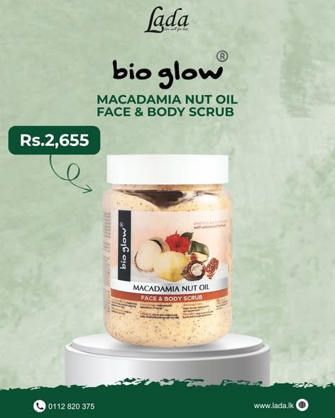 Bio Glow Macadamia Nut Oil Face & Body Scrub