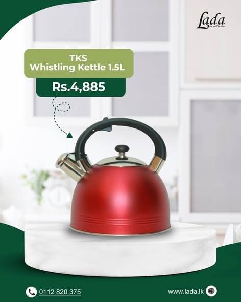 TKS 1.5L Whistling Kettle — Red