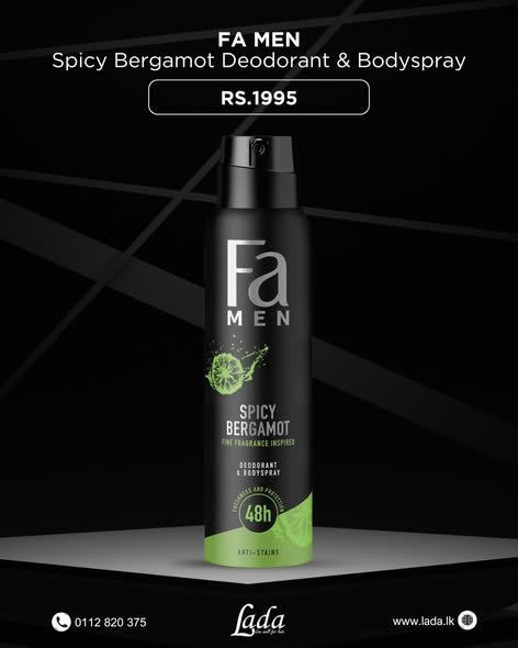 Fa Men Spicy Bergamot Deodorant & Body Spray