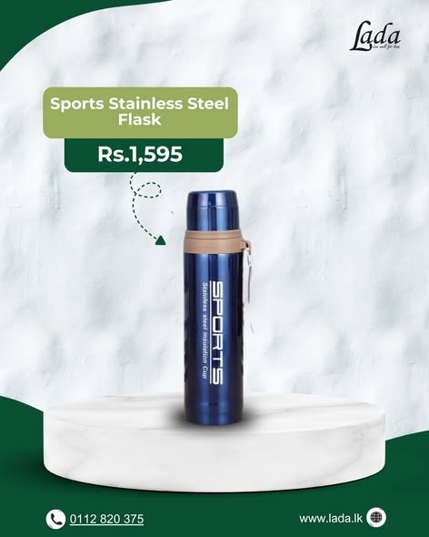 Sports Stainless Steel Flask — Blue