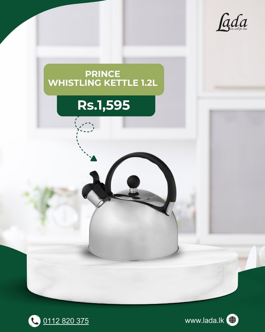 Prince 1.2L Whistling Kettle