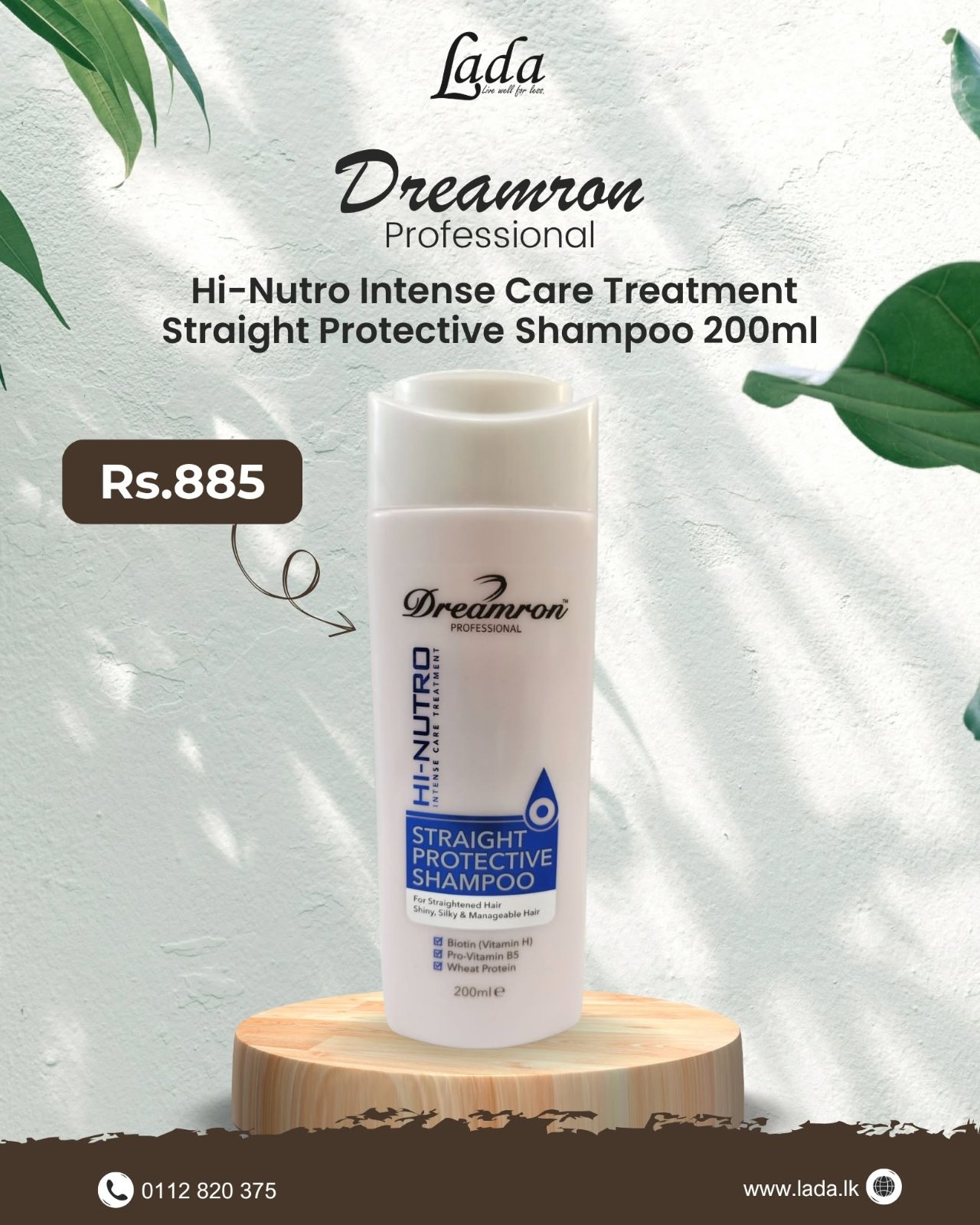 Dreamron HI-NUTRO Straight Protective Shampoo 200ml