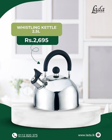 2.5L Whistling Kettle — Polished Steel