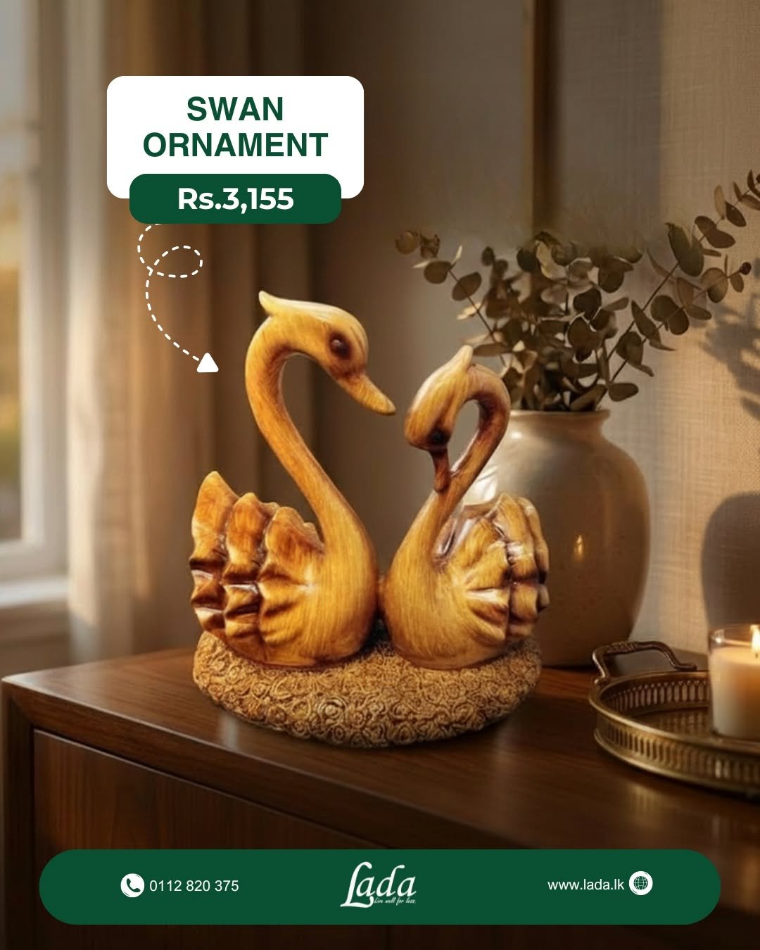 Swan Ornament — Classic