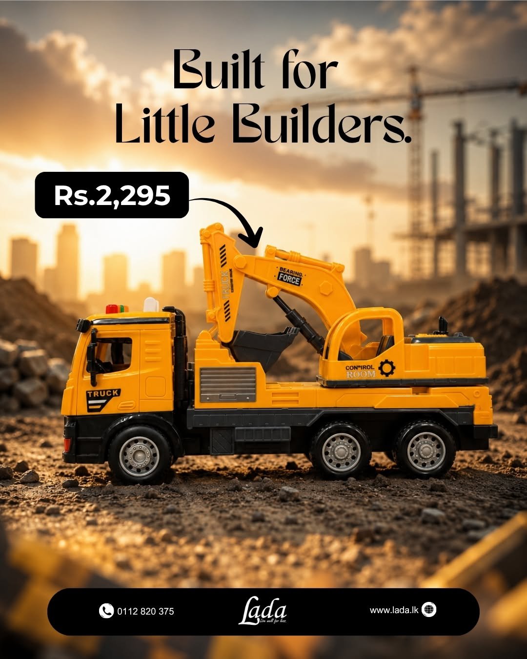 Yellow Excavator Toy Truck