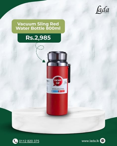 Vacuum Sling Bottle — Red 800ml