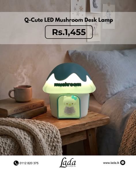 Q-Cute LED Mushroom Desk Lamp — Green Companion