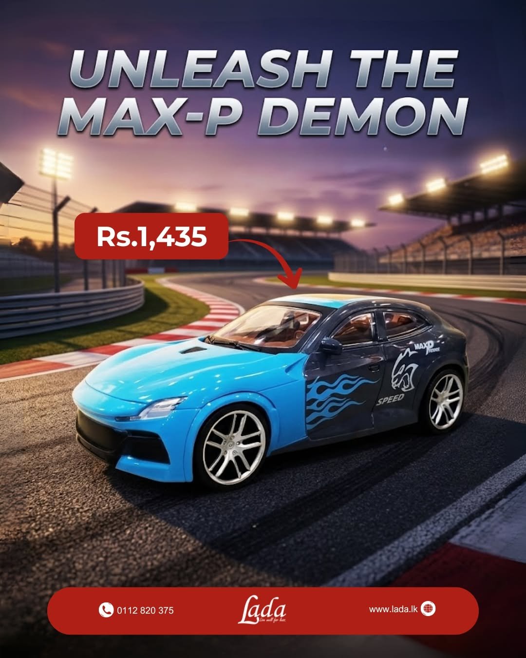 Blue & Black Max-P Demon Toy Car