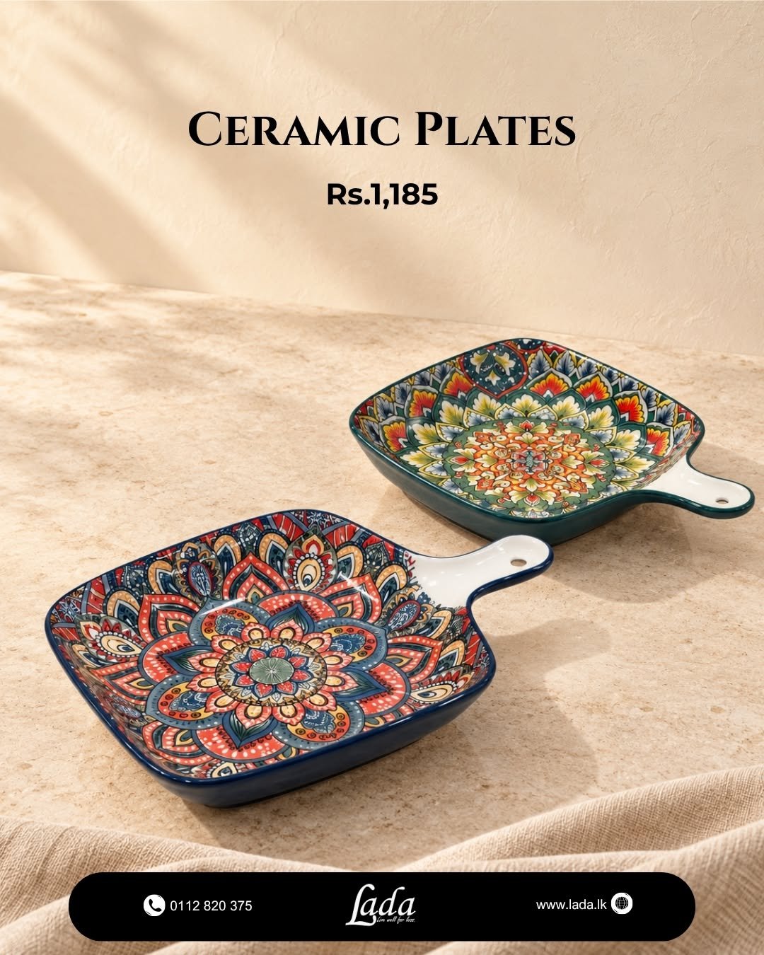 Mandala Ceramic Single-Handle Serving Dish — Facebook product photo