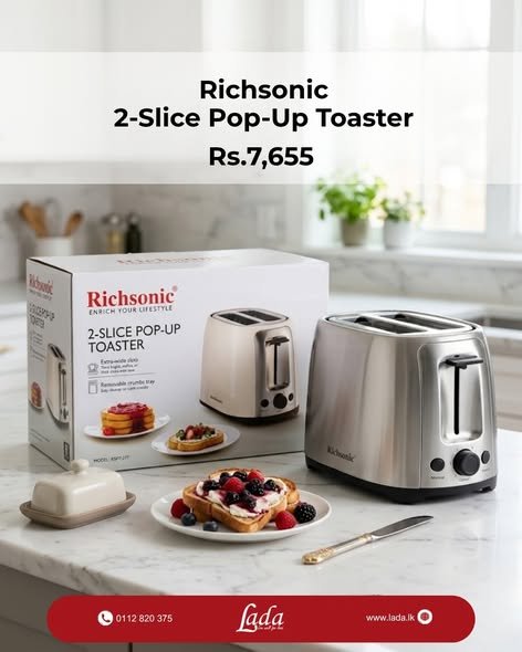 Richsonic 2-Slice Pop-Up Toaster