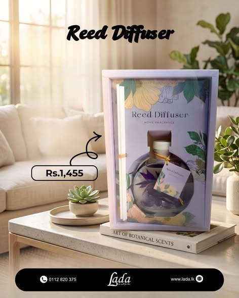 Botanical Reed Diffuser — Calming Lavender
