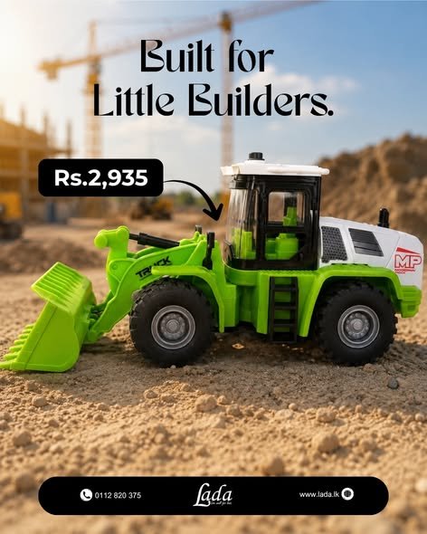 Green Front Loader Construction Toy