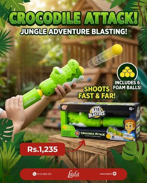 Crocodile Attack Foam Ball Blaster