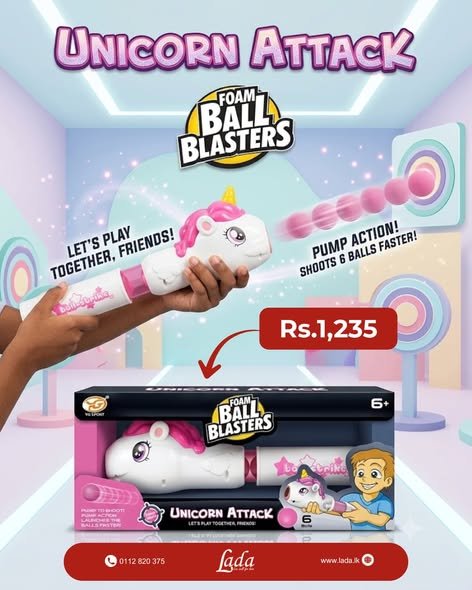 Unicorn Attack Foam Ball Blaster