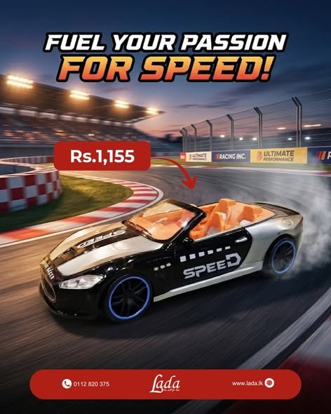 Black & Silver Speed Convertible Toy Car