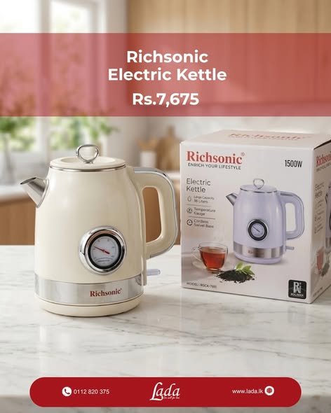Richsonic 1.8L Retro Electric Kettle