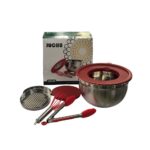 JUCHU Stainless Salad Bowl Set 22Cm