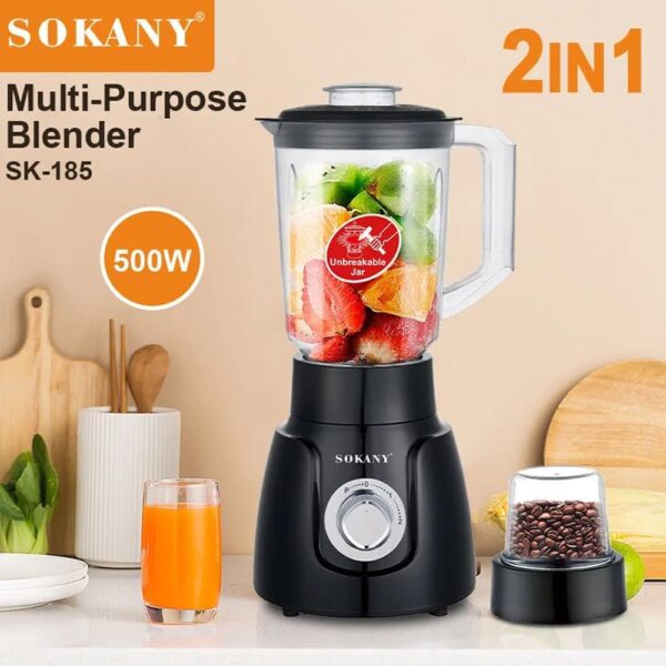 SOKANY SK-185 Unbreakable Jar Blender 1.6L 500W