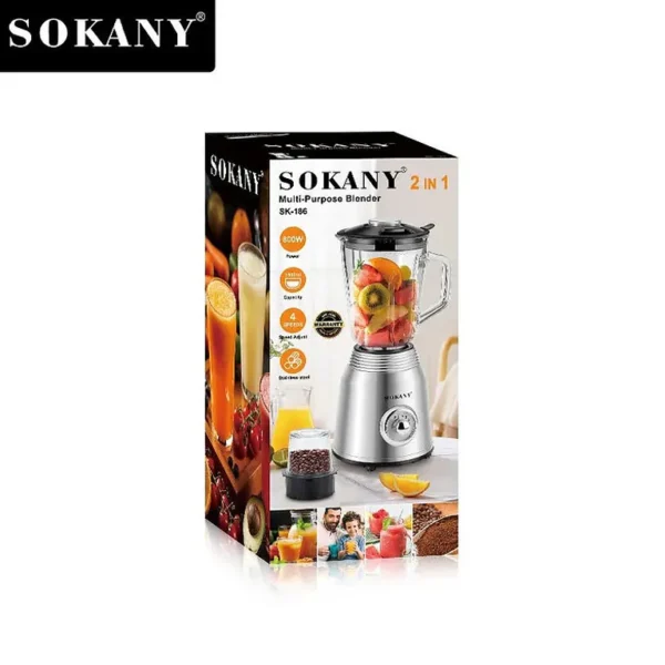 SOKANY SK-186 Multi-Purpose Blender 1.5L 800W